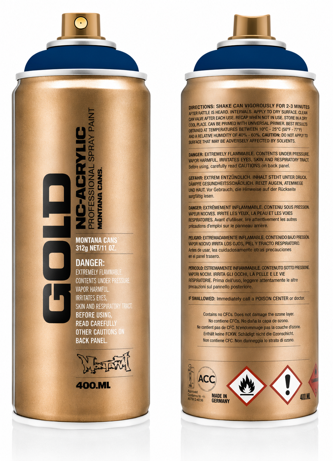 Montana GOLD Spray in differnet color Ultramarine
