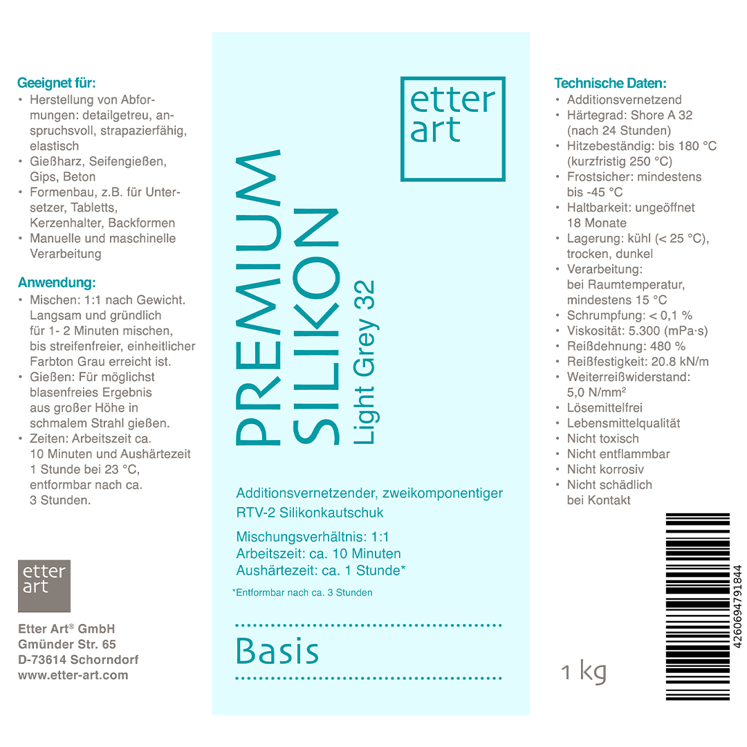 Etter Art PREMIUM SILIKON LIGHT GREY 32 - Set 2 kg