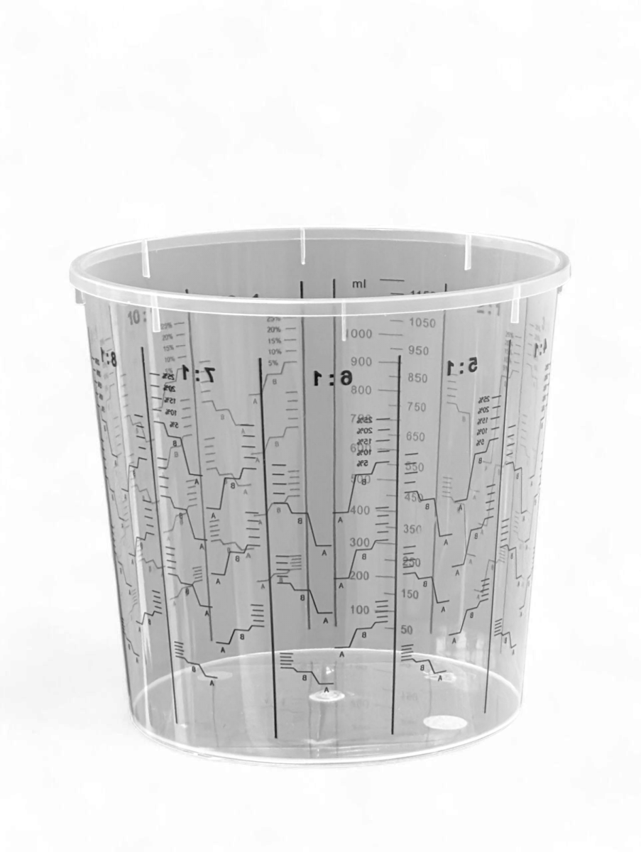 Mixing jug with printed scale up to 1200 ml